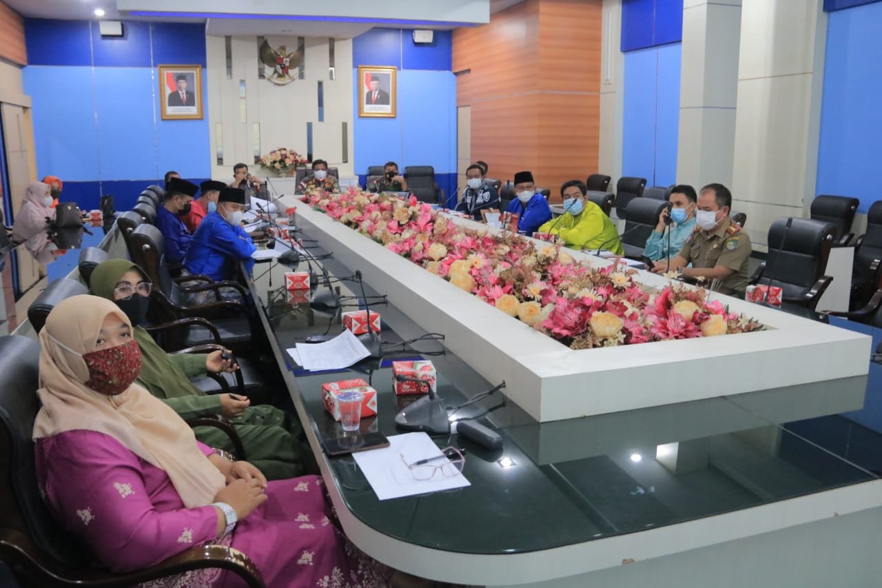 Rapat Persiapan Peringatan HUT RI Ke-76, Bupati Rohul Jadi Irup, Detik-Detik Proklamasi Secara Virtual