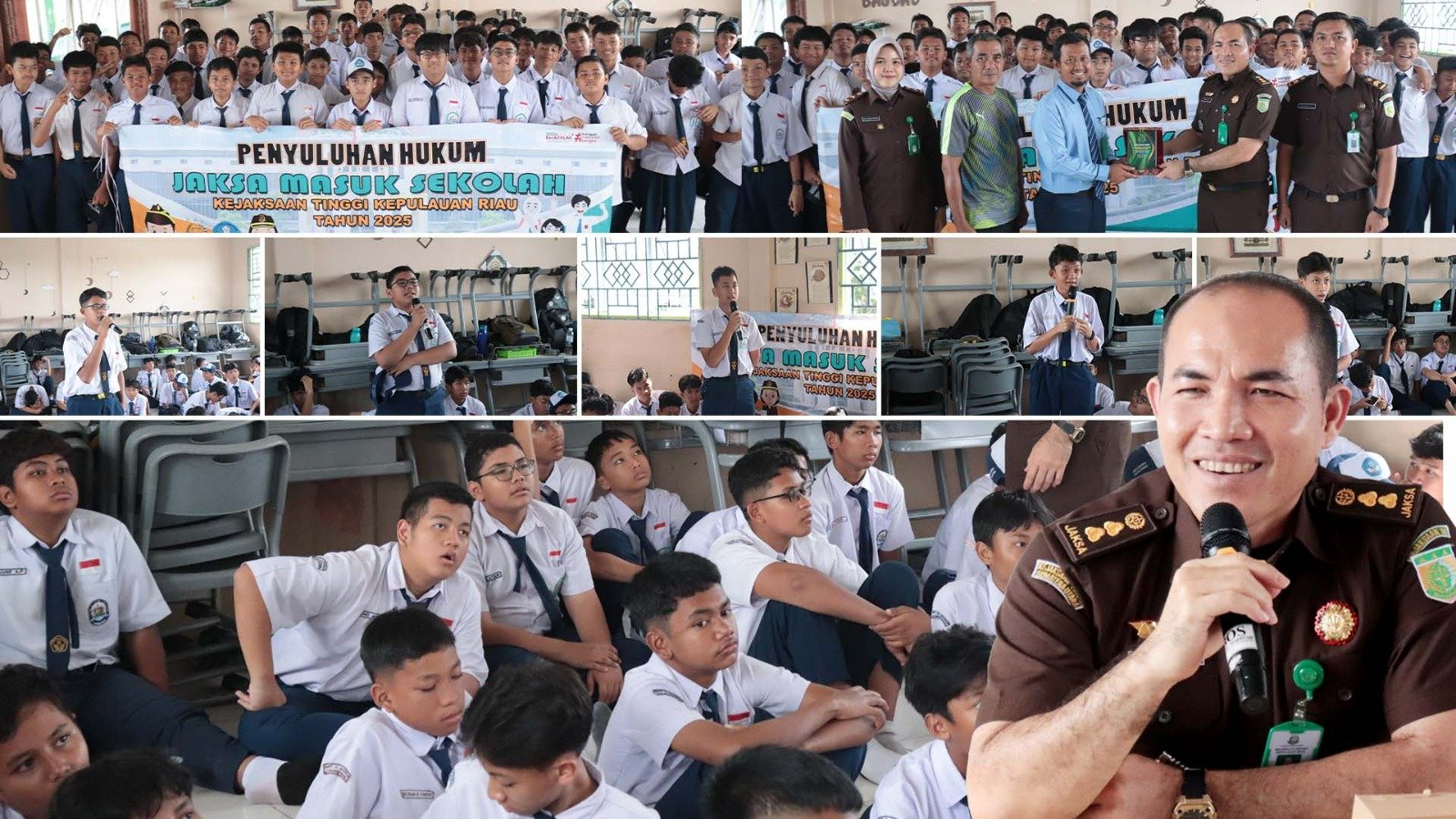 Kejati Kepri Gelar Jaksa Masuk Sekolah di SMP IT Al-Madinah, Ajak Siswa dan Guru Jauhi Napza dan Bullying.