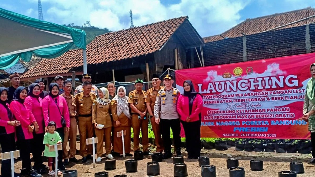 Kapolsek Nagreg Ikuti Launching Program Pekarangan Pangan Lestari untuk Ketahanan Pangan